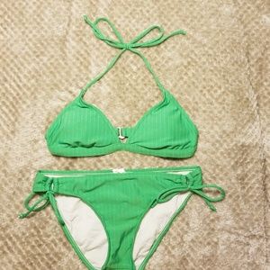 Green Triangle Top Bikini by Radio Fiji